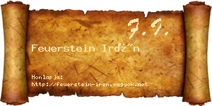 Feuerstein Irén névjegykártya