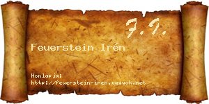 Feuerstein Irén névjegykártya